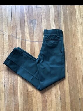 Luxe French Toast Boys Size 10 Relaxed Green Flat Front Chino Pants,Cotton Blend
